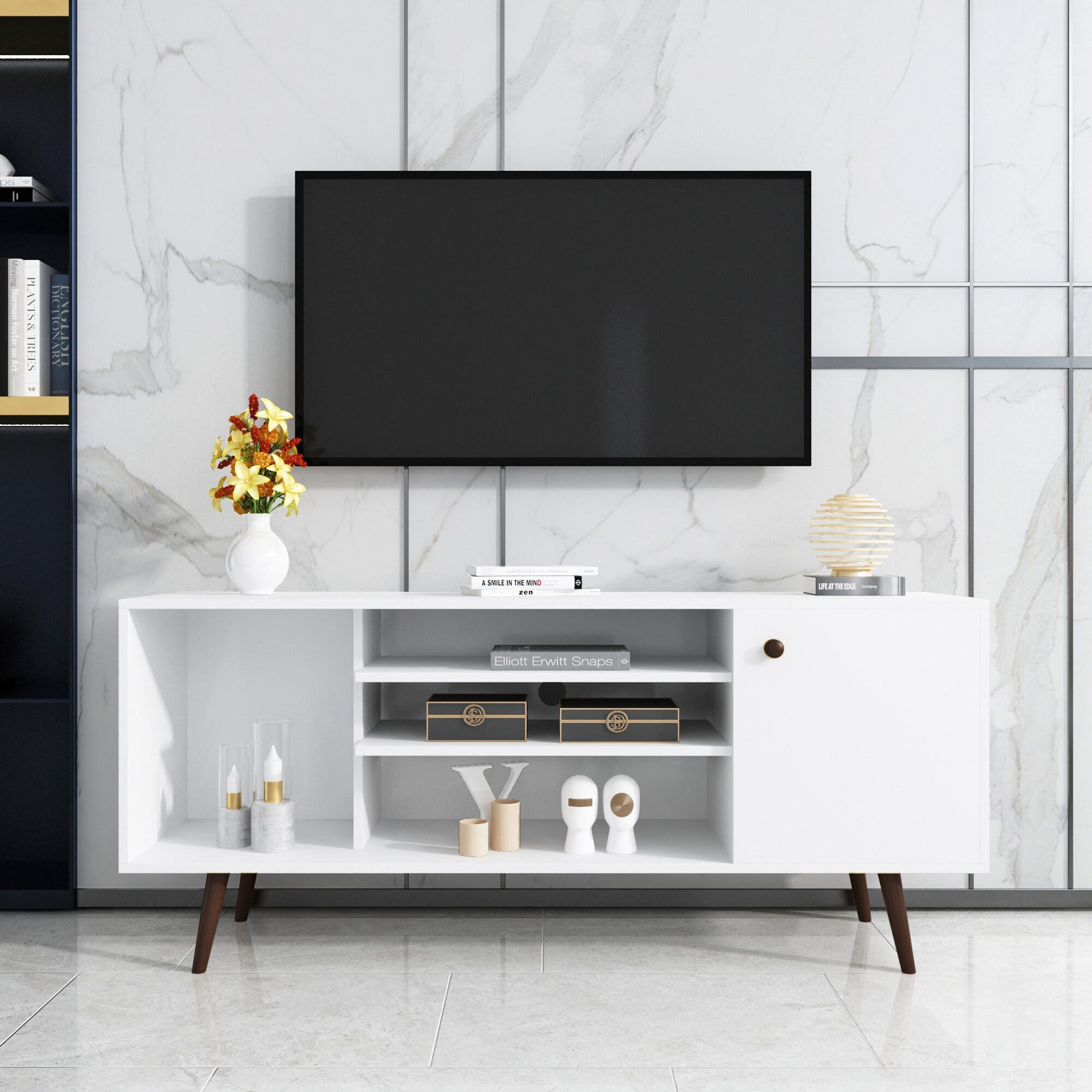 Modern Tv Stand With Storage Cabinet