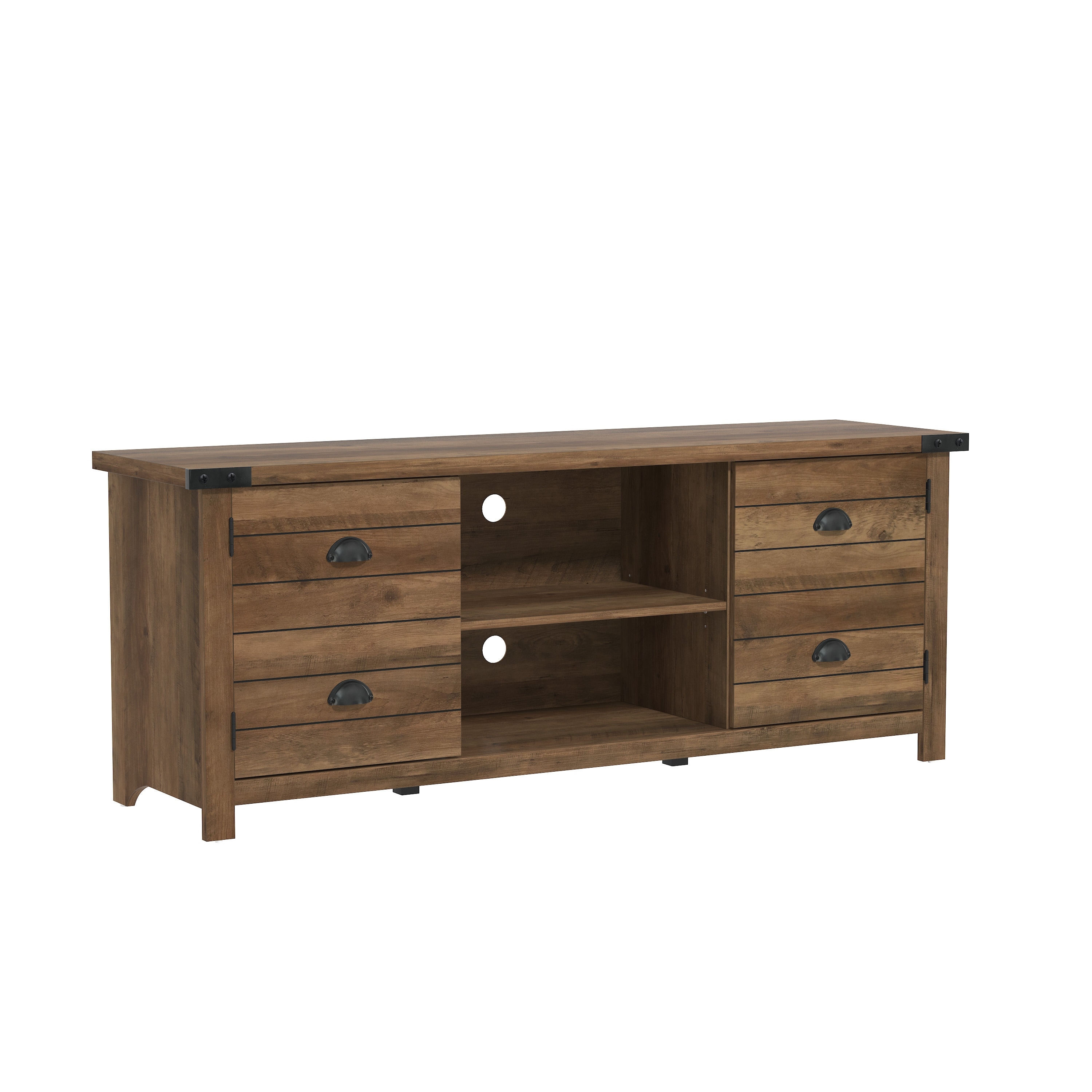 Hillsdale Prestwick Gaming Ready Wood Tv Stand With 2 Doors And Shelves