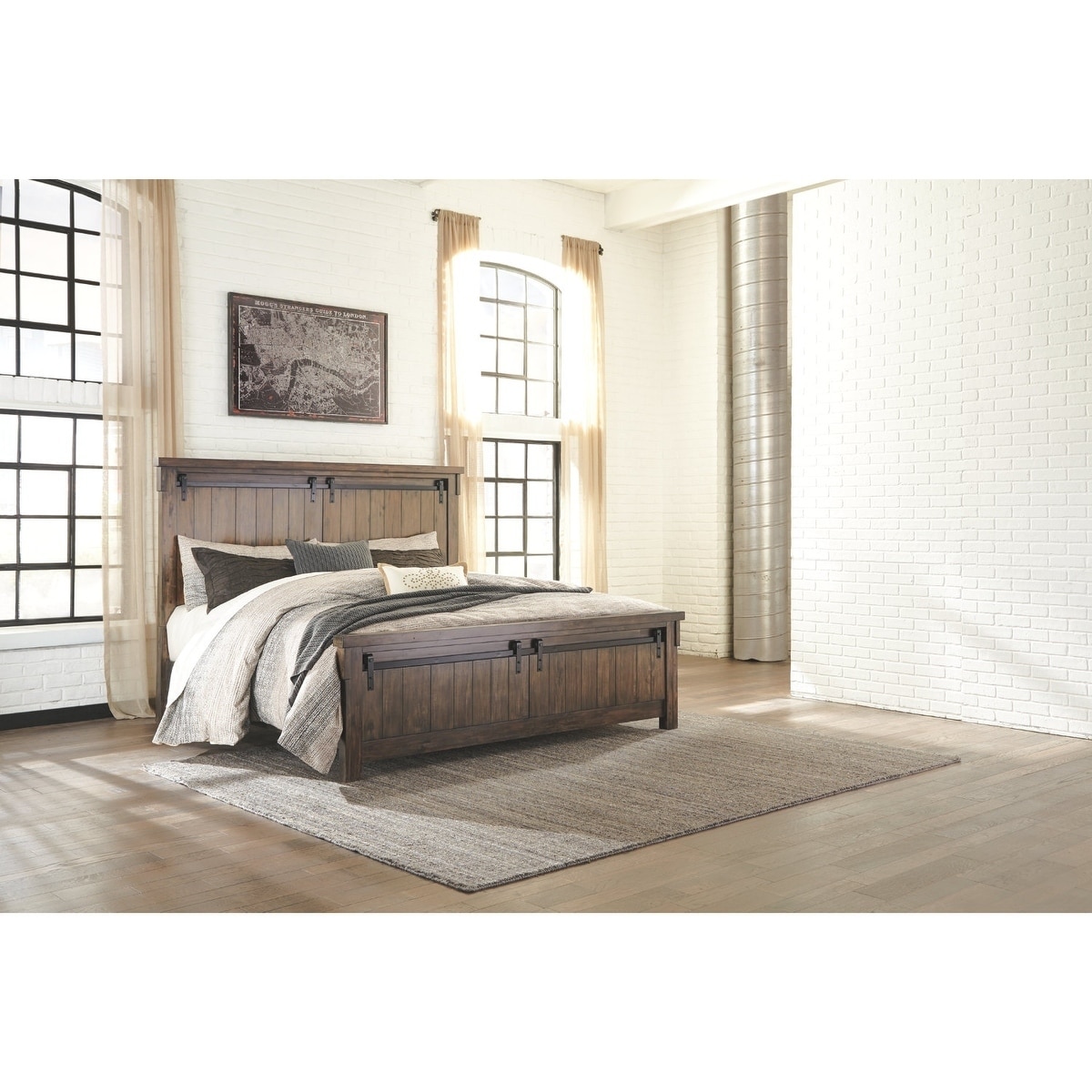 Signature Design By Ashley Jacinto Rustic Panel Bed