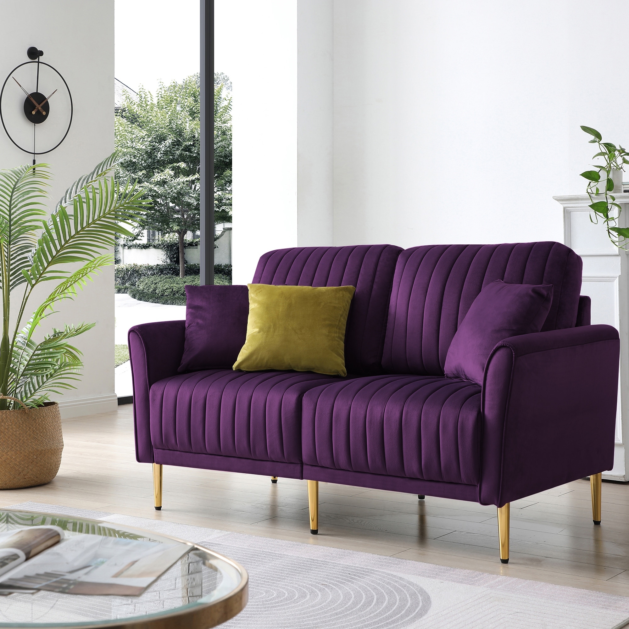 Modern Velvet 2-seater Sofa
