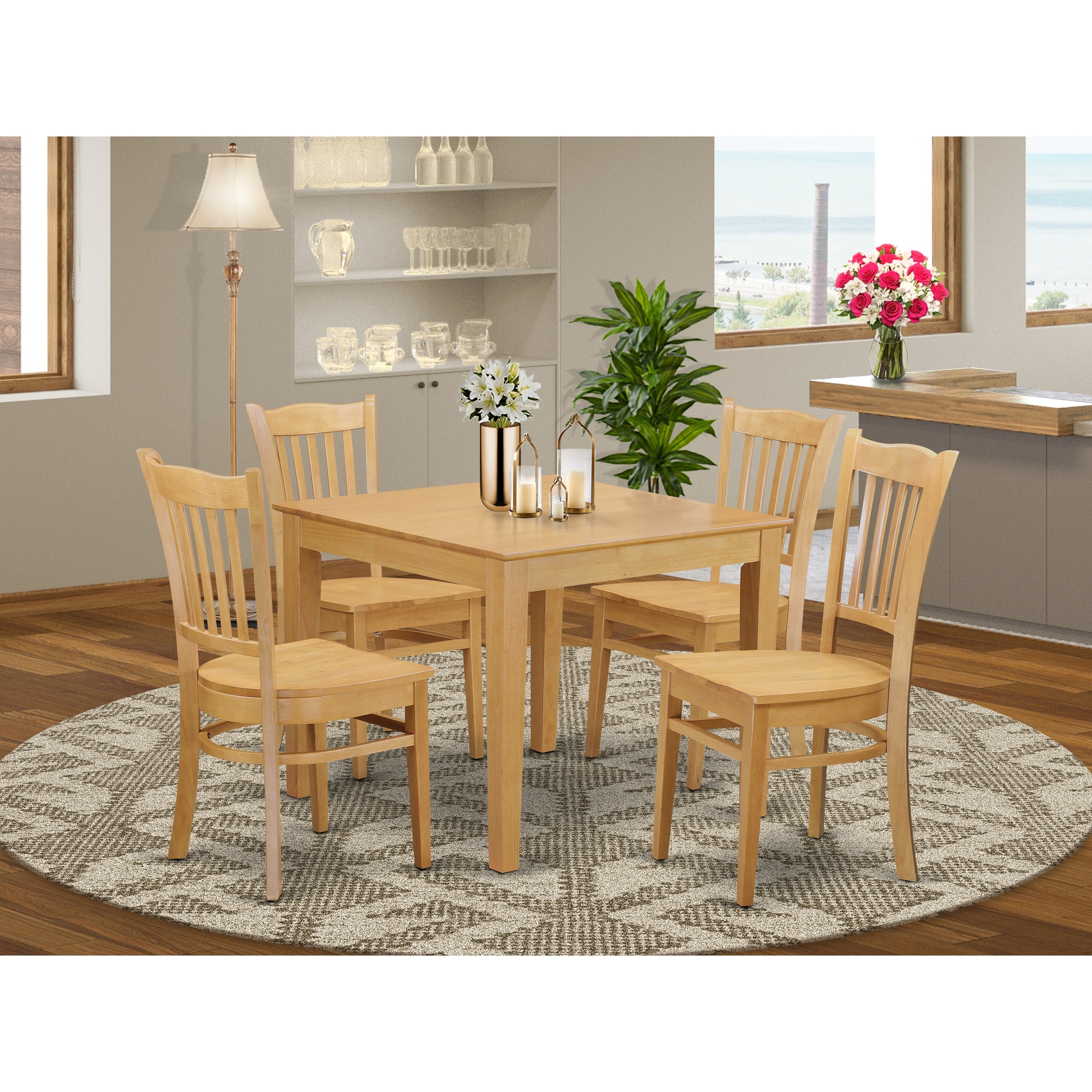 East West Furniture Kitchen Table and Chairs Set